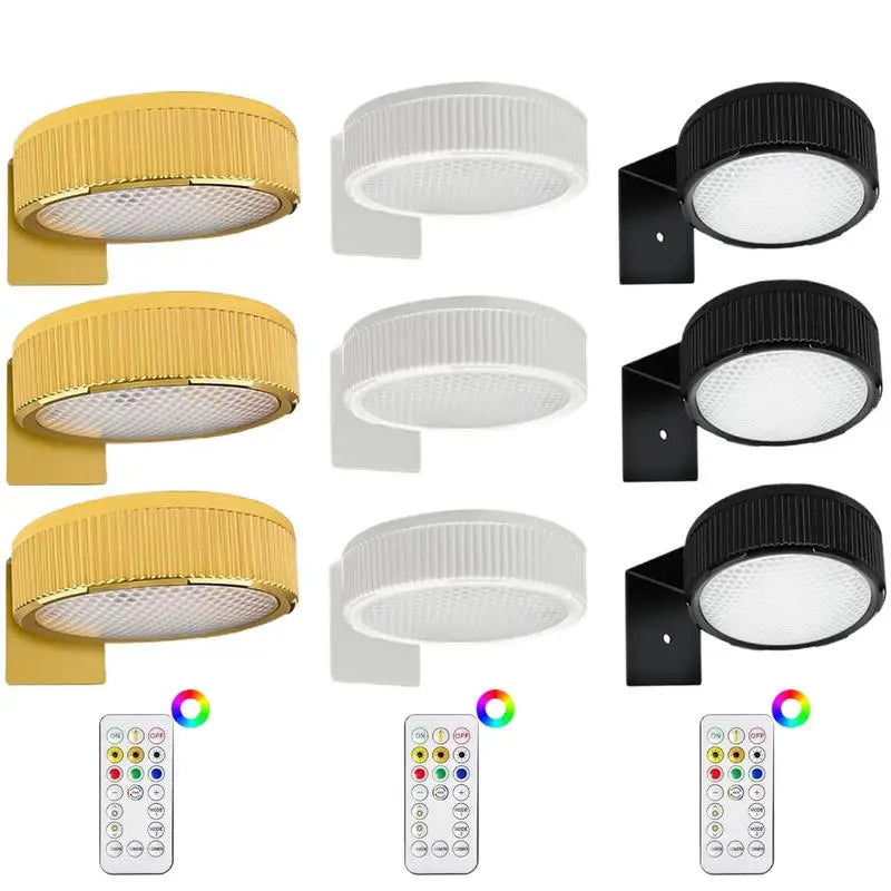 3 Pack Remote Control Wall Painting Light Adjustable Battery Powered Painting Lamp Dimmable Timer Art Display Novelty Lamp