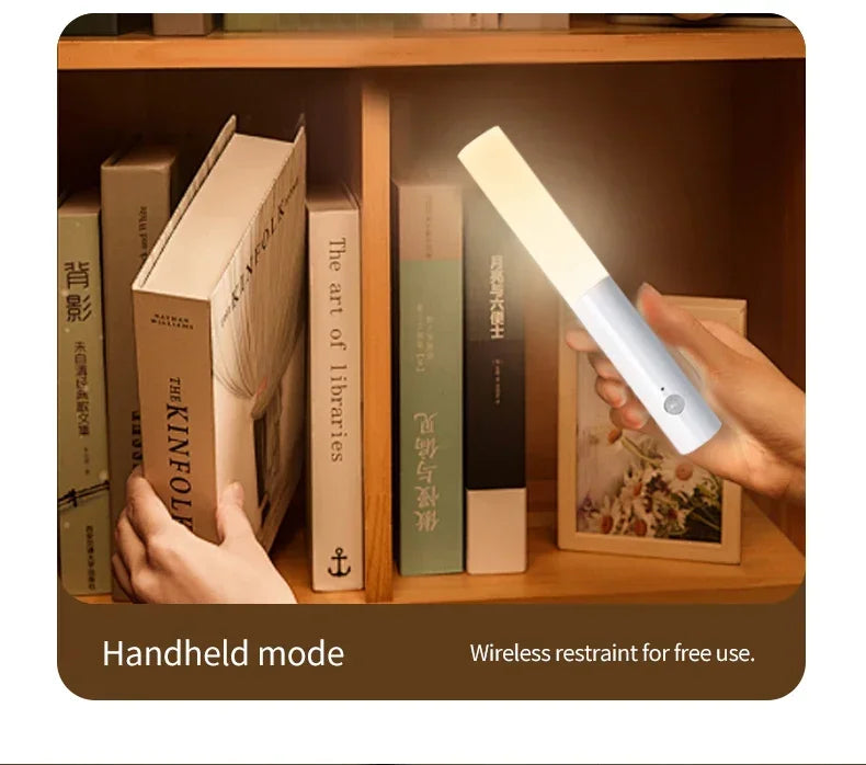 Intelligent Human Body Induction Night Light LED Rechargeable Magnetic Wall Lamp Portable Bedroom Corridor Cabinet Lighting