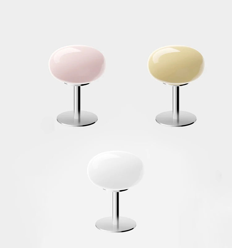 Macaron Glass Table Lamp Trichromatic Dimming Living Room Atmosphere Lamps Eye Protection Night Light Girl Bedroom Bedside Decor