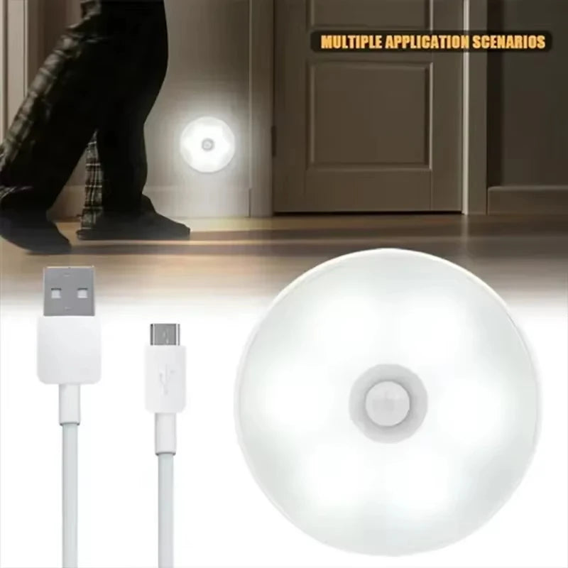 Rechargeable Motion Sensor Night Light,LED Closet Light,Auto-On Wall Lamp,Kitchen,Bedroom,Bathroom,Hallway,Stairs,Drawer,USB
