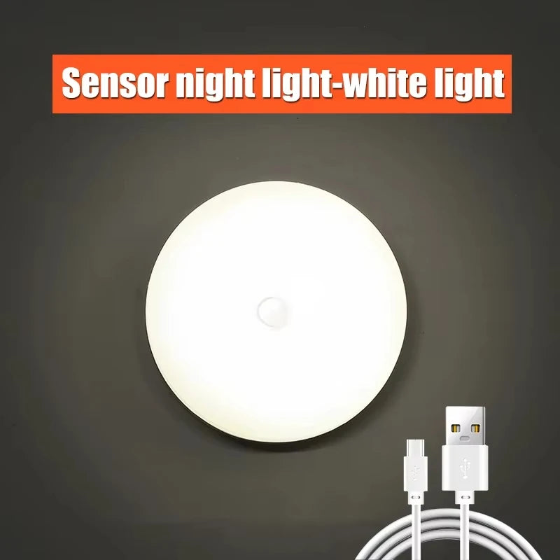 Rechargeable Motion Sensor Night Light,LED Closet Light,Auto-On Wall Lamp,Kitchen,Bedroom,Bathroom,Hallway,Stairs,Drawer,USB