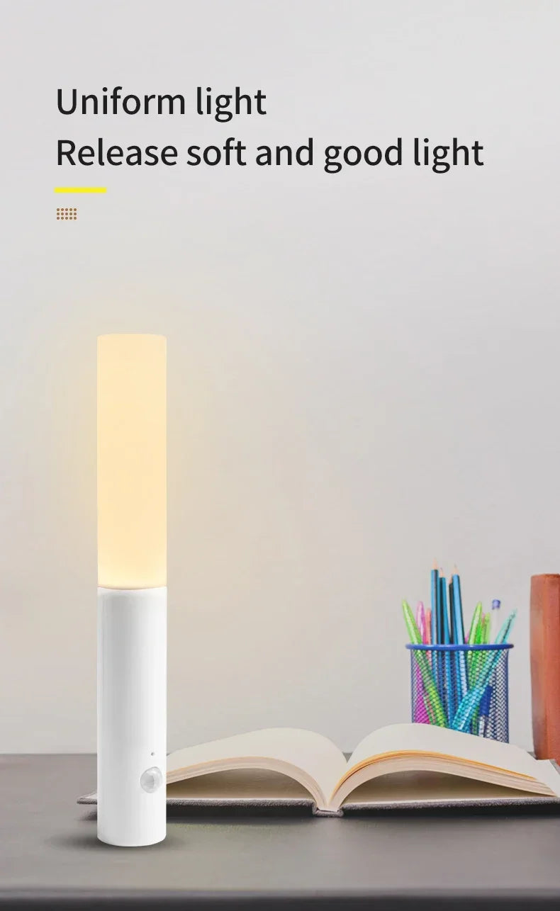 Intelligent Human Body Induction Night Light LED Rechargeable Magnetic Wall Lamp Portable Bedroom Corridor Cabinet Lighting