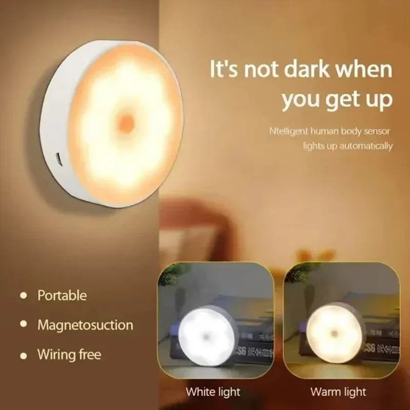 Rechargeable Motion Sensor Night Light,LED Closet Light,Auto-On Wall Lamp,Kitchen,Bedroom,Bathroom,Hallway,Stairs,Drawer,USB